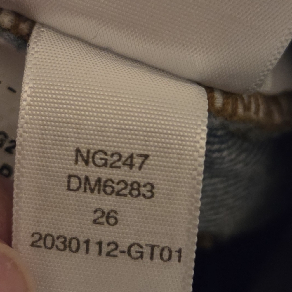 Madewell Perfect Vintage Straight Jean in Kingsbury Wash: Knee-Rip NG247 Size 26 - Picture 7 of 10